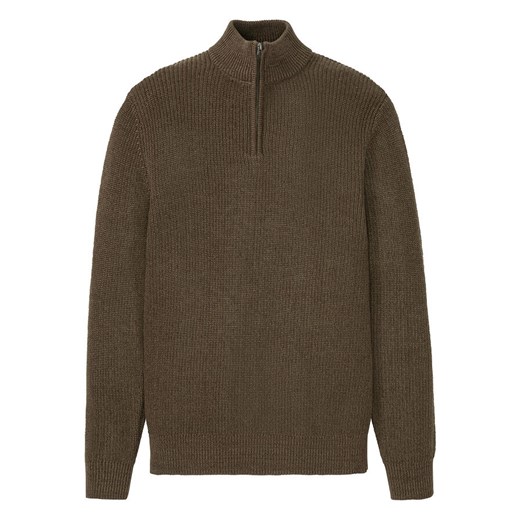 Sweter w prążek ze stójką | bonprix 56/58 (XL) bonprix