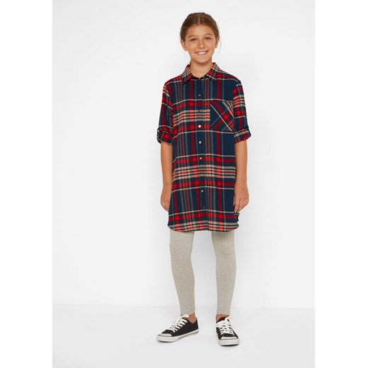 Sukienka flanelowa szmizjerka | bonprix 146 wyprzedaż bonprix