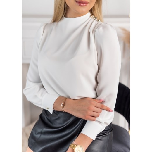 Bluzka Chic ecru ze sklepu Sklep Fason w kategorii Bluzki damskie - zdjęcie 126094856