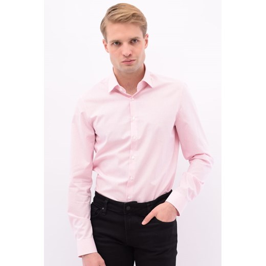 Różowa koszula męska Calvin Klein z długim rękawem 