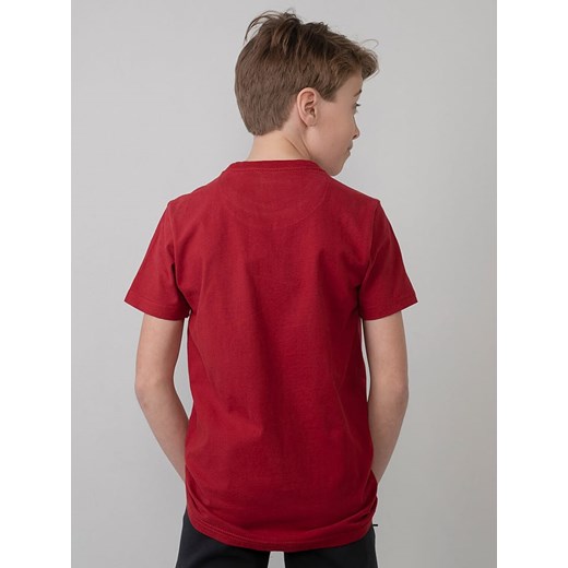 Czerwony t-shirt chłopięce Petrol bawełniany 