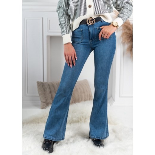 Spodnie jeansowe niebieskie 21711-1 Fason S wyprzedaż Sklep Fason