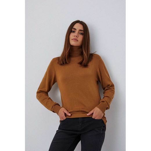 Gładki sweter z golfem XL Moodo.pl