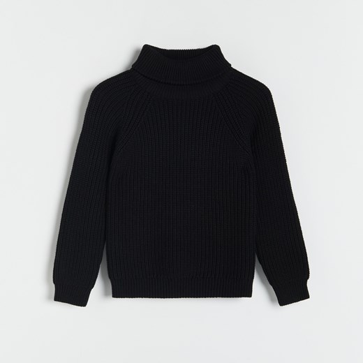 Reserved - Gruby sweter z golfem - Czarny Reserved 134 Reserved