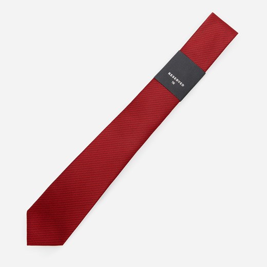 Reserved - Krawat z drobnym wzorem - Czerwony Reserved ONE SIZE Reserved okazja
