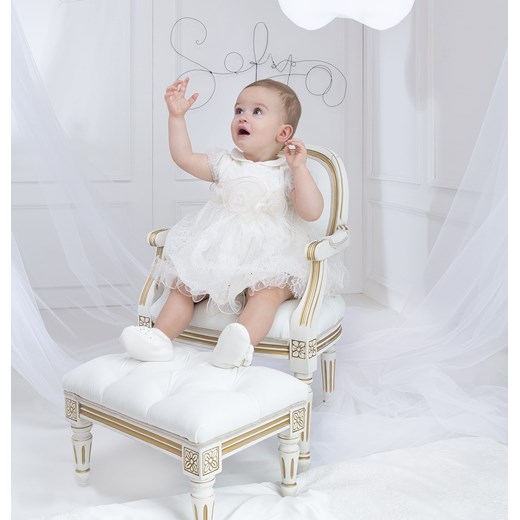 Sukienka niemowlęca do chrztu ANTONINA złamana biel NewYorkStyle Sofija 68 promocja NYS