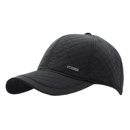 Czapka Czarna z Daszkiem, z Nausznikami, Pikowana, Jesienno-Zimowy -Pako Jeans CPAPJNSDASZEK961 ze sklepu JegoSzafa.pl w kategorii Czapki z daszkiem męskie - zdjęcie 126232035