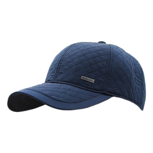 Czapka Granatowa z Daszkiem, z Nausznikami, Pikowana, Jesienno-Zimowy -Pako Jeans CPAPJNSDASZEK962 ze sklepu JegoSzafa.pl w kategorii Czapki z daszkiem męskie - zdjęcie 126232039
