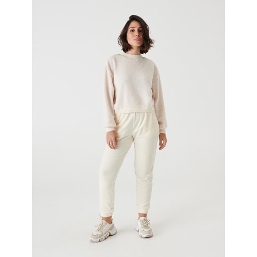 Sinsay - Bluza pluszowa - Kremowy Sinsay XXS Sinsay