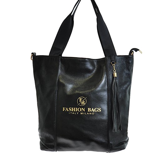 Shopper bag Pantofelek24 duża elegancka na ramię lakierowana 