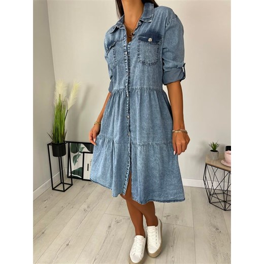 Jeansowa Sukienka Oversize 6344-514 Modnakiecka.pl 44 ModnaKiecka.pl