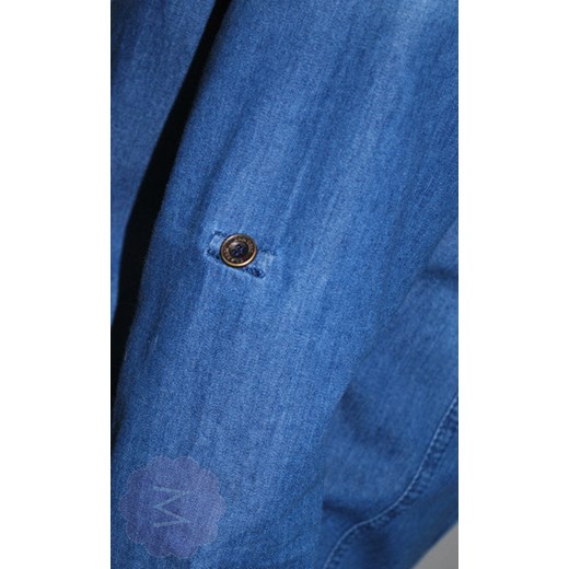Koszula / Tunika jeansowa granatowa lekko przetarta mercerie-pl niebieski koszule