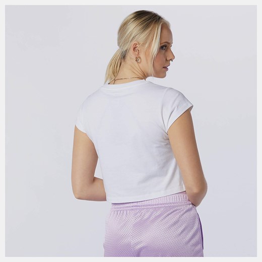 Bluzka damska New Balance z krótkimi rękawami w nadruki 