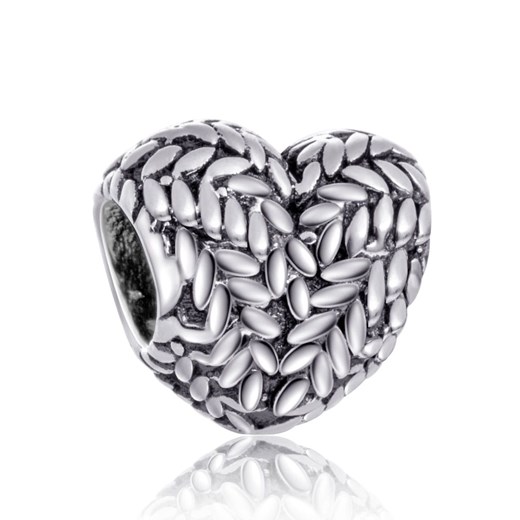 H041 Serce listki charms koralik beads srebro 925 Silverbeads.pl SilverBeads