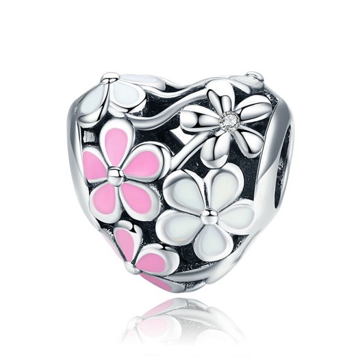 G005 Serce kwiaty charms koralik beads srebro 925 Silverbeads.pl SilverBeads