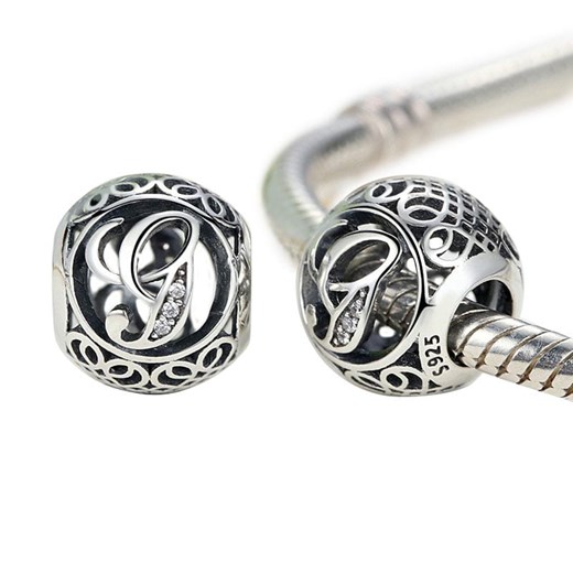 D855 Litera G charms koralik beads srebro 925 Silverbeads.pl SilverBeads