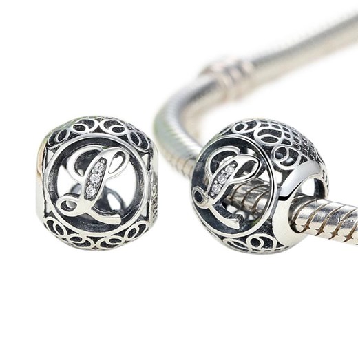 D860 Litera L charms koralik beads srebro 925 Silverbeads.pl SilverBeads