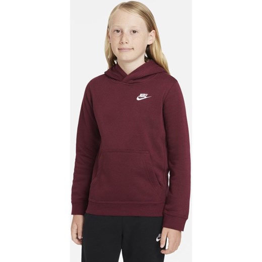 Bluza z kapturem dla dużych dzieci Nike Sportswear Club - Czerwony Nike XL promocyjna cena Nike poland