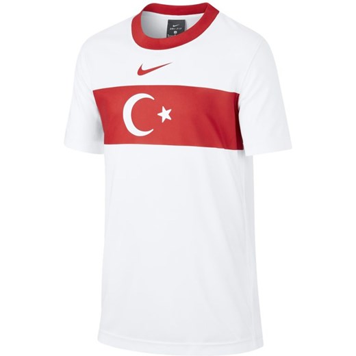 Koszulka piłkarska z krótkim rękawem dla dużych dzieci Turcja Home - Biel Nike S Nike poland