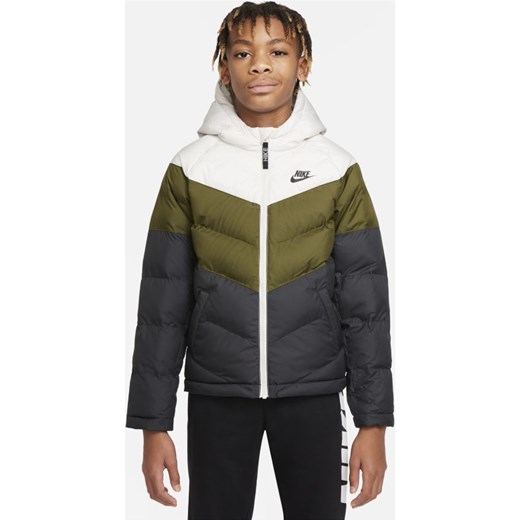 Kurtka z syntetycznym wypełnieniem dla dużych dzieci Nike Sportswear - Szary Nike XS Nike poland