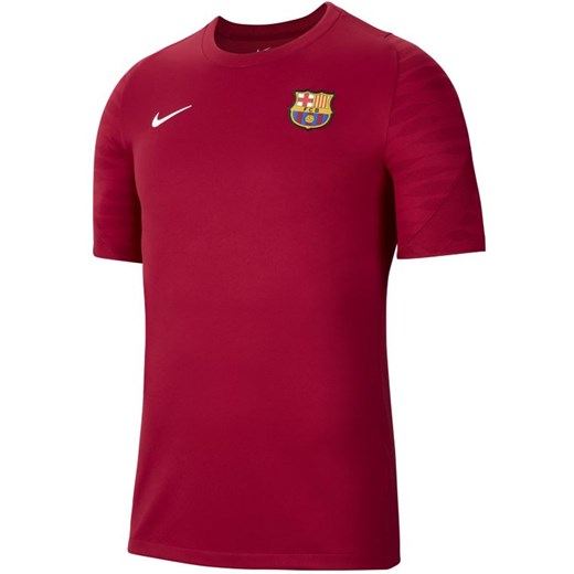 Męska koszulka piłkarska z krótkim rękawem FC Barcelona Strike - Czerwony Nike XS okazyjna cena Nike poland