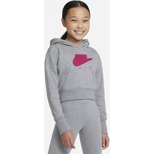 Dzianinowa bluza z kapturem o skróconym kroju dla dużych dzieci (dziewcząt) Nike Nike XS Nike poland