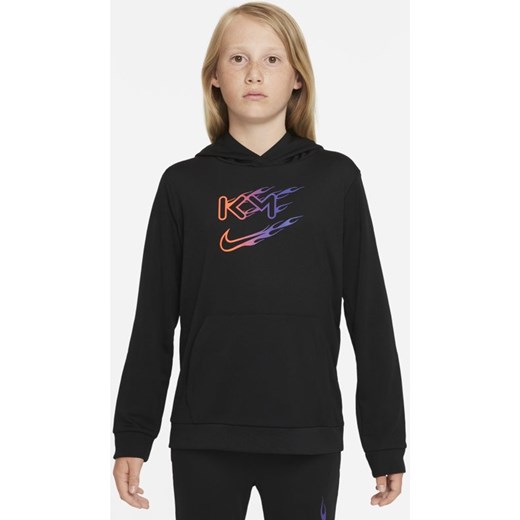 Bluza piłkarska z kapturem dla dużych dzieci Nike Dri-FIT Kylian Mbappé - Czerń Nike M Nike poland