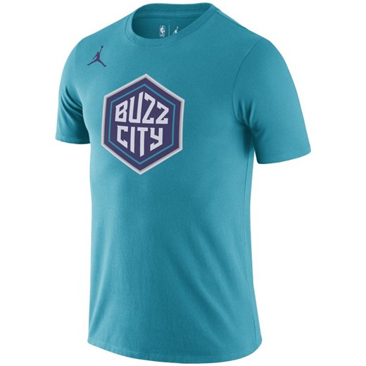 T-shirt męski z logo Jordan Dri-FIT NBA Charlotte Hornets - Niebieski Jordan XL Nike poland