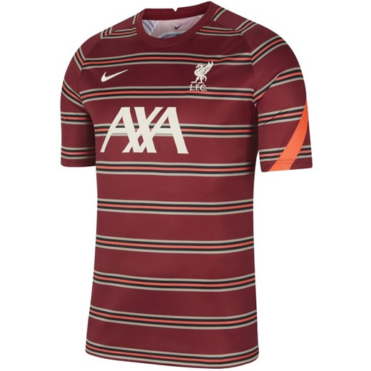 Męska przedmeczowa koszulka piłkarska z krótkim rękawem Liverpool FC - Czerwony Nike XL Nike poland