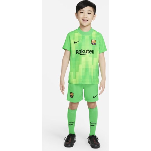 Strój piłkarski dla małych dzieci FC Barcelona 2021/22 Goalkeeper - Zieleń Nike M okazja Nike poland