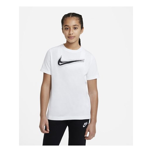 T-shirt dla dużych dzieci Swoosh Nike Sportswear - Biel Nike M Nike poland