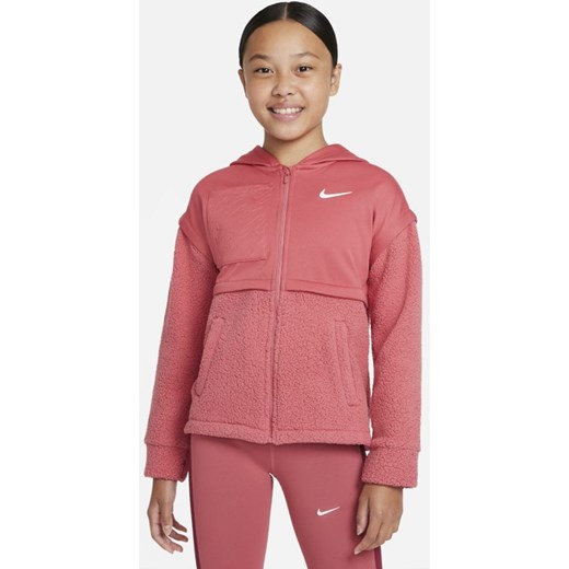 Bluza z kapturem i zamkiem na całej długości dla dużych dzieci (dziewcząt) Nike Nike XL Nike poland