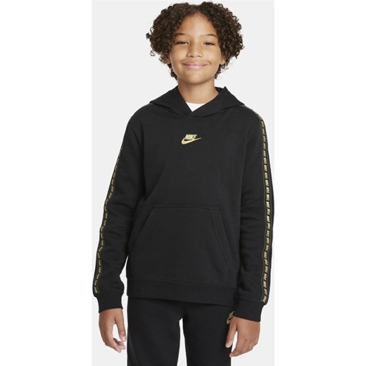Dzianinowa bluza z kapturem dla dużych dzieci (chłopców) Nike Sportswear - Czerń Nike L okazyjna cena Nike poland