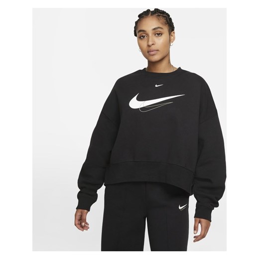 Damska bluza z dzianiny o skróconym kroju Nike Sportswear - Czerń Nike M Nike poland promocyjna cena