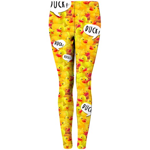 Legginsy Ducks boutiquelamode-com zolty biodrówki