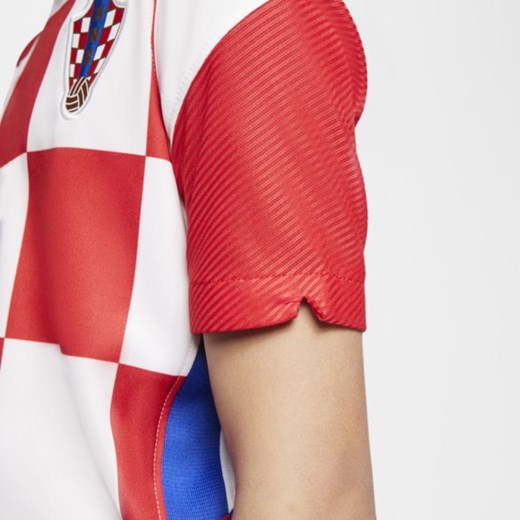 Piłkarska koszulka domowa dla dużych dzieci Chorwacja Stadium 2020 - Biel Nike S Nike poland