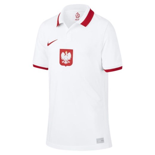 Piłkarska koszulka domowa dla dużych dzieci Polska Stadium 2020 - Biel Nike S Nike poland