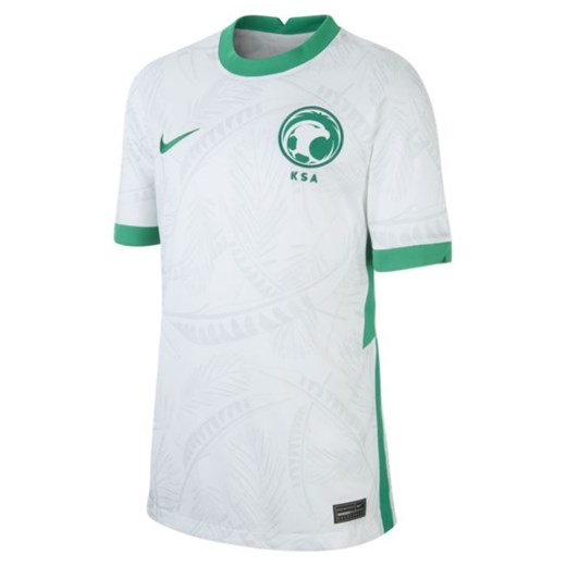 Koszulka piłkarska dla dużych dzieci Saudi Arabia 2020 Stadium Home - Biel Nike M Nike poland