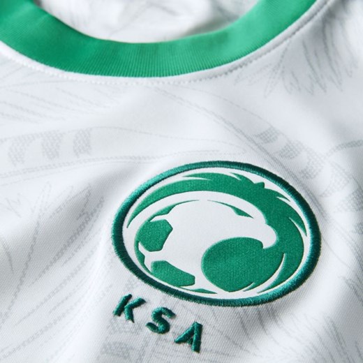 Koszulka piłkarska dla dużych dzieci Saudi Arabia 2020 Stadium Home - Biel Nike S Nike poland
