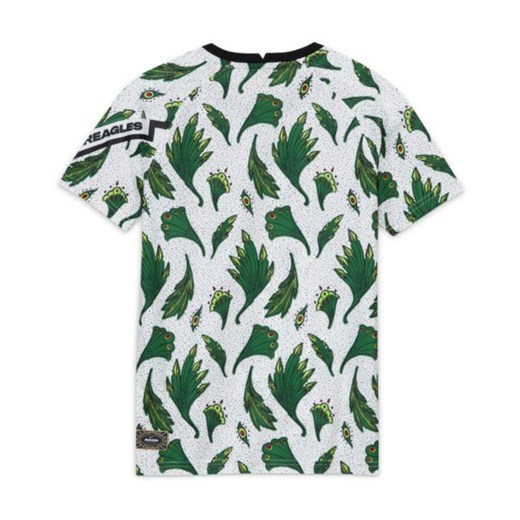 Przedmeczowa koszulka piłkarska z krótkim rękawem dla dużych dzieci Nigeria - Nike S Nike poland