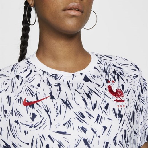 Bluzka damska Nike wielokolorowa w nadruki z krótkim rękawem z okrągłym dekoltem na wiosnę 