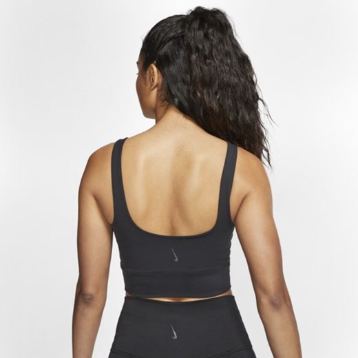 Bluzka damska Nike letnia czarna sportowa z okrągłym dekoltem 