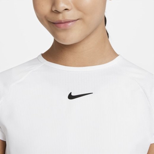 Koszulka tenisowa z krótkim rękawem dla dużych dzieci (dziewcząt) NikeCourt Nike S Nike poland