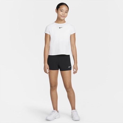 Koszulka tenisowa z krótkim rękawem dla dużych dzieci (dziewcząt) NikeCourt Nike XS Nike poland