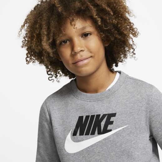 Bluza dla dużych dzieci (chłopców) Nike Sportswear Club Fleece - Szary Nike XS Nike poland