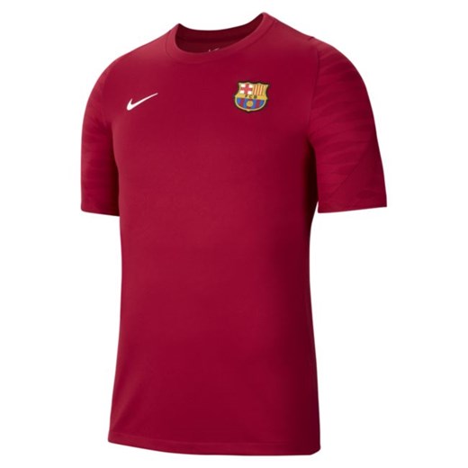 Męska koszulka piłkarska z krótkim rękawem FC Barcelona Strike - Czerwony Nike XS Nike poland wyprzedaż