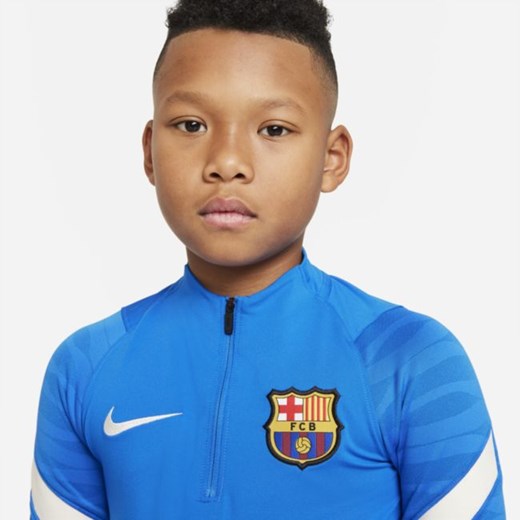 Treningowa koszulka piłkarska dla dużych dzieci FC Barcelona Strike - Niebieski Nike S Nike poland