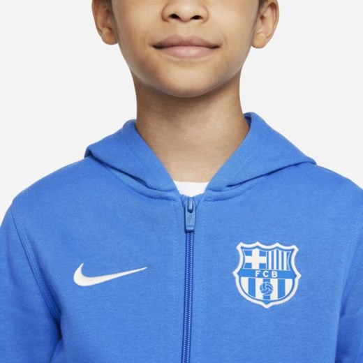 Dzianinowa bluza z kapturem i zamkiem na całej długości dla dużych dzieci FC Nike L Nike poland
