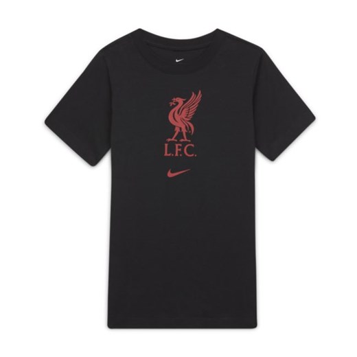 T-shirt piłkarski dla dużych dzieci Liverpool FC - Czerń Nike M Nike poland