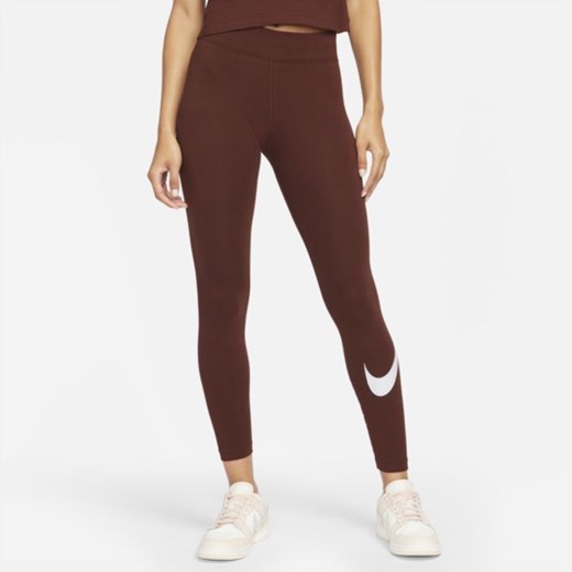 Damskie legginsy ze średnim stanem i logo Swoosh Nike Sportswear Essential - Nike XL Nike poland